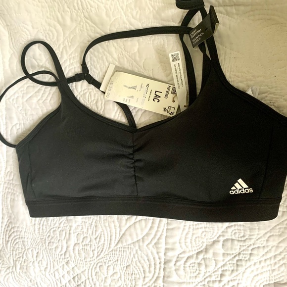 NWT Black & White Adidas Sports Bra - Picture 2 of 8